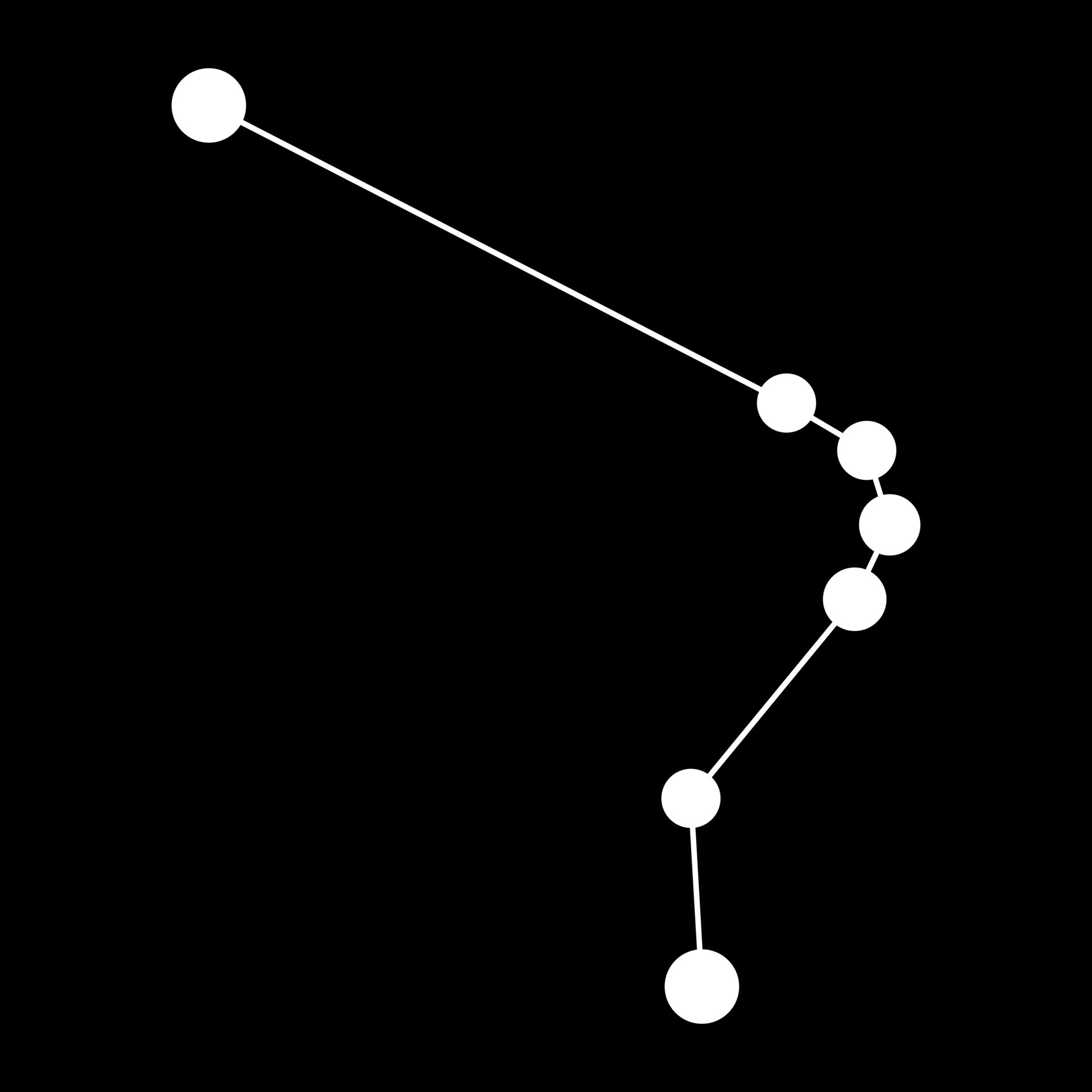 Horologium constellation map. Vector illustration. 23234812 Vector Art