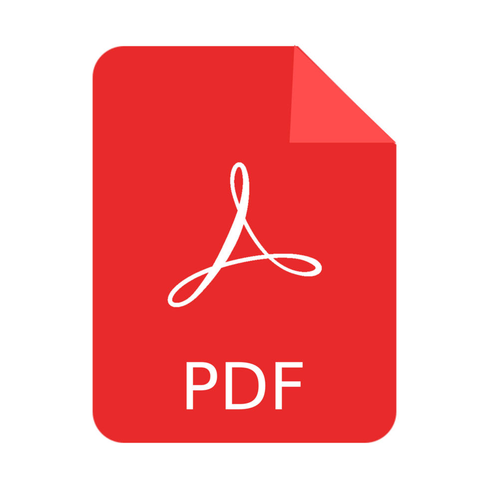 pdf png icono rojo y blanco color para 23234824 PNG