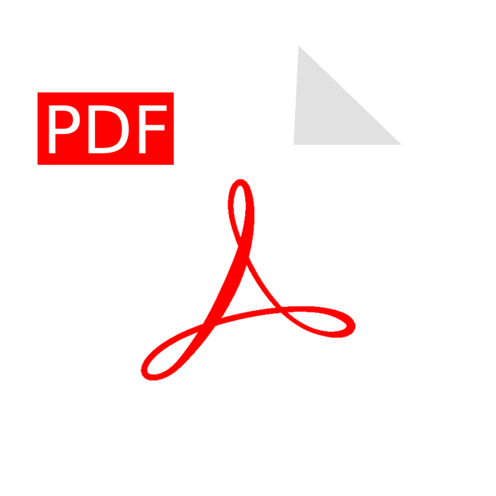 pdf png icon red and white color for