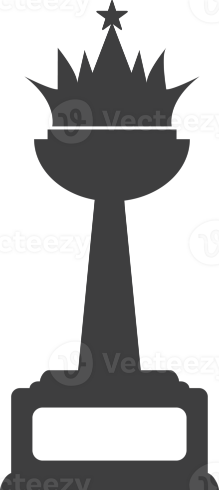 Transparent trophy cup for success and achievements for winning victory at a contest or competition. png
