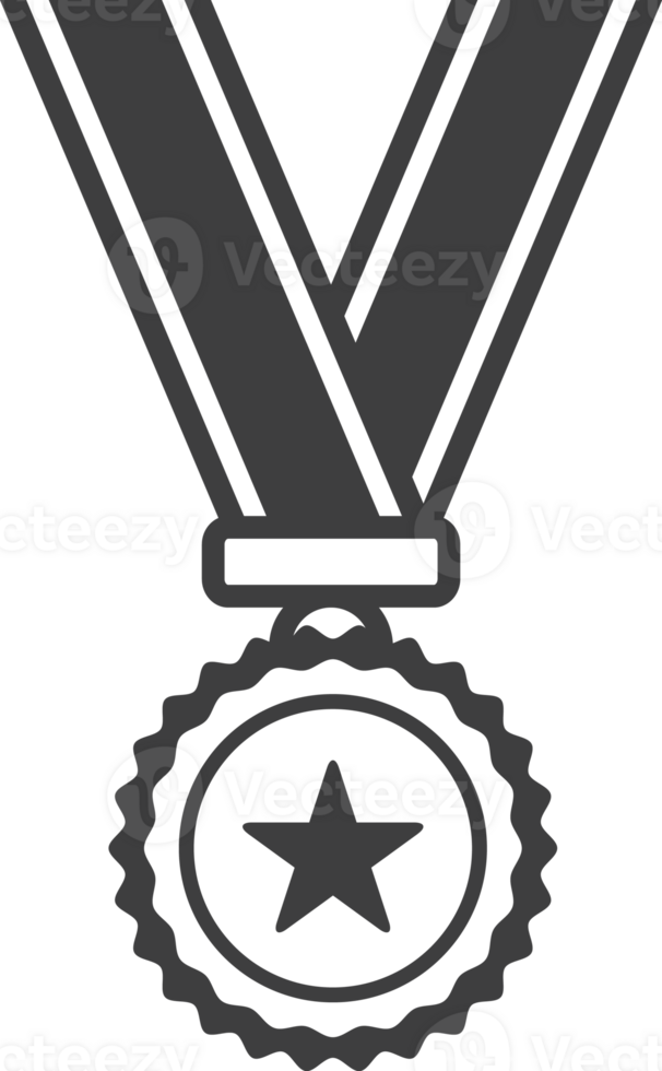 Transparent medal for success and achievements for winning victory at a contest or competition. png