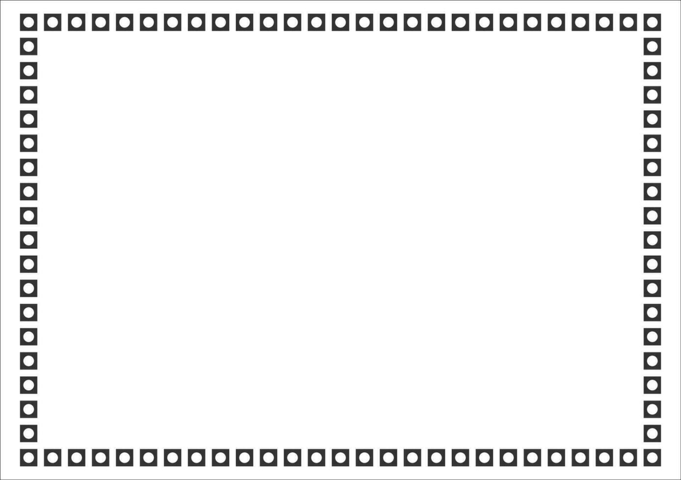 Frame and border isolated vector. Black outline on white bakcground template. vector
