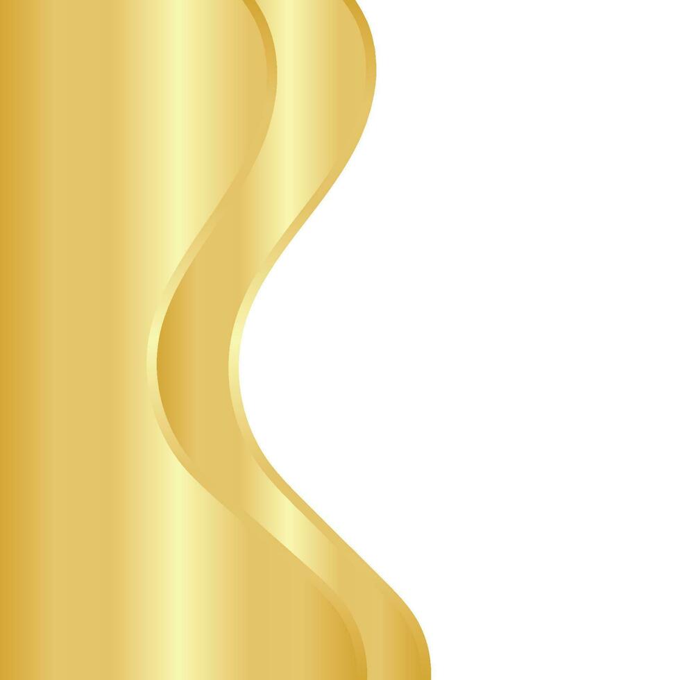 Golden Wave Template Design vector