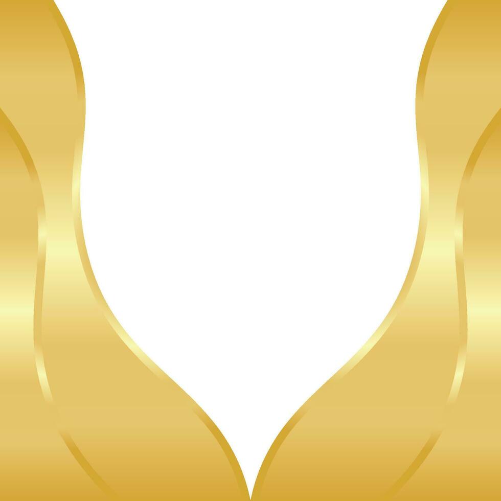 Golden Wave Template Design vector