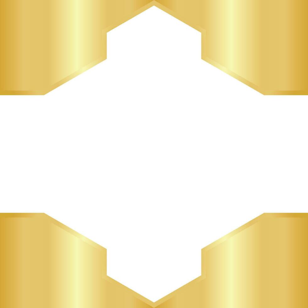 Golden Hexagon Template Design vector