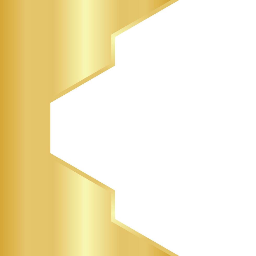 Golden Hexagon Template Design vector