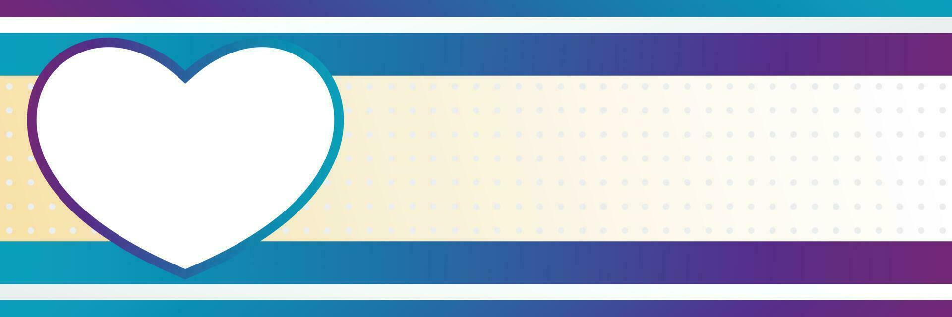 Love background, Gradient heart vector illustration with a white frame on a geometric background there is free space for text. Template for banner, greeting card, web.