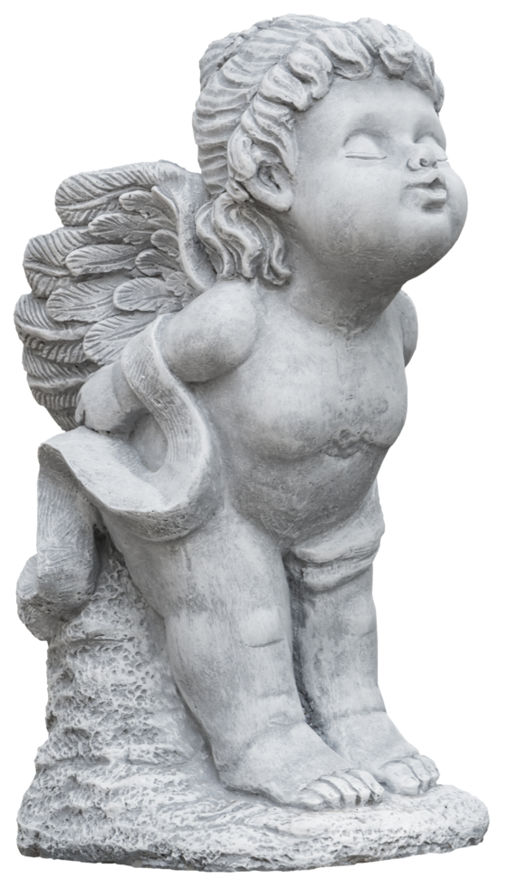 Winged angel statue 23235145 PNG