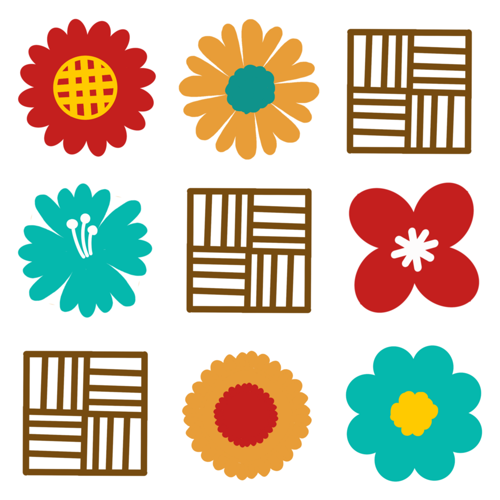 Cute Flowers And Wooden Box Tic Tac Toe Icons png