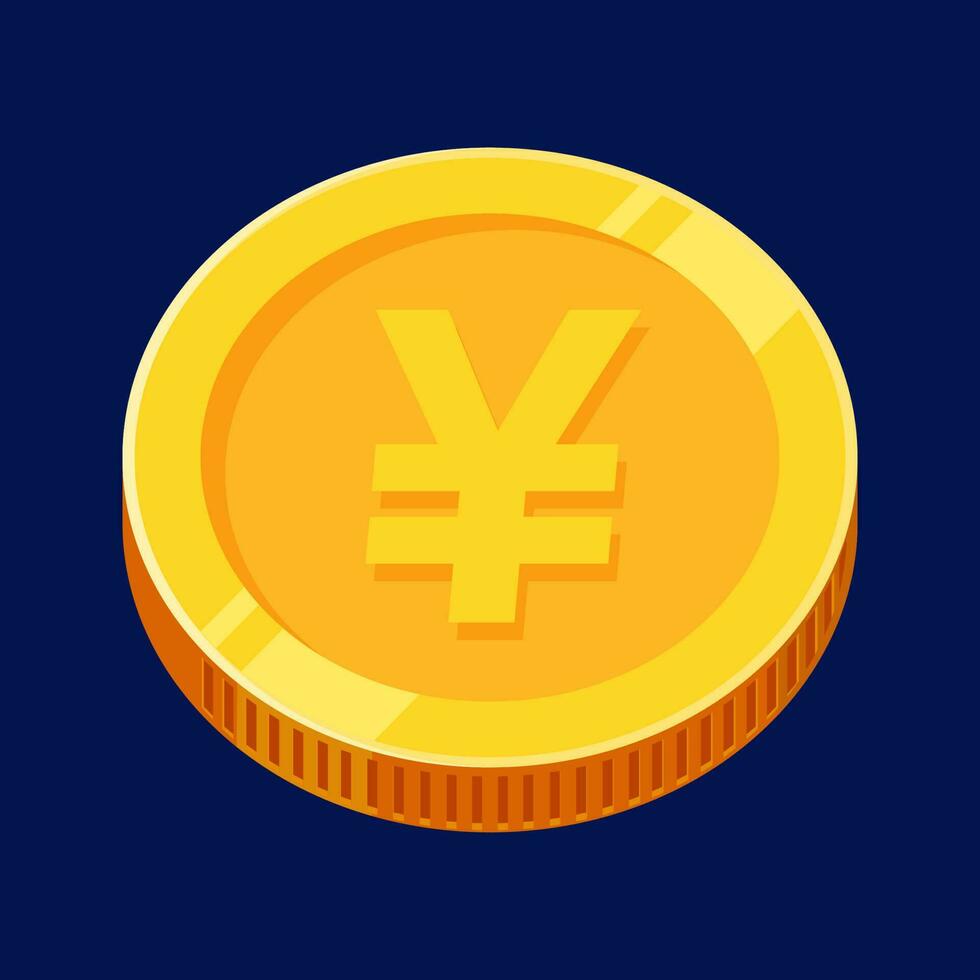 Yen Coin Gold Japan Money Vector