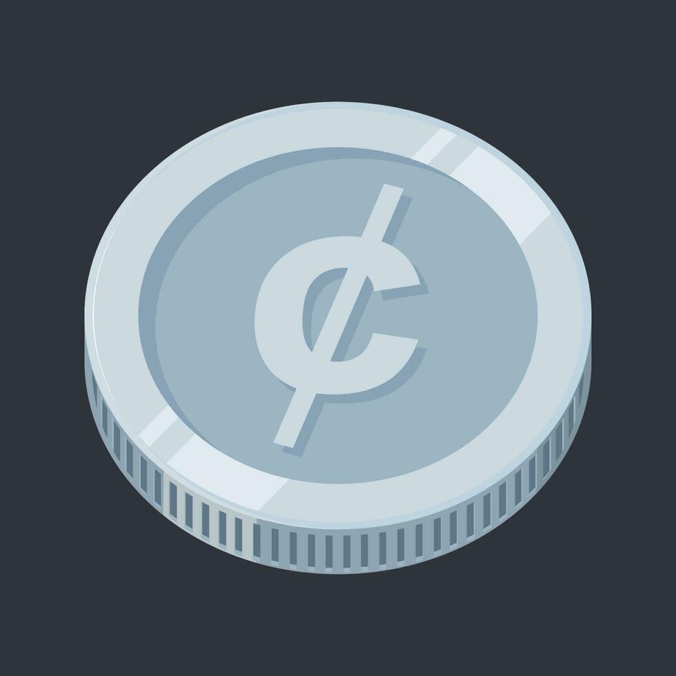 Cent Coin Silver Money Dollar Cent Vector Tin