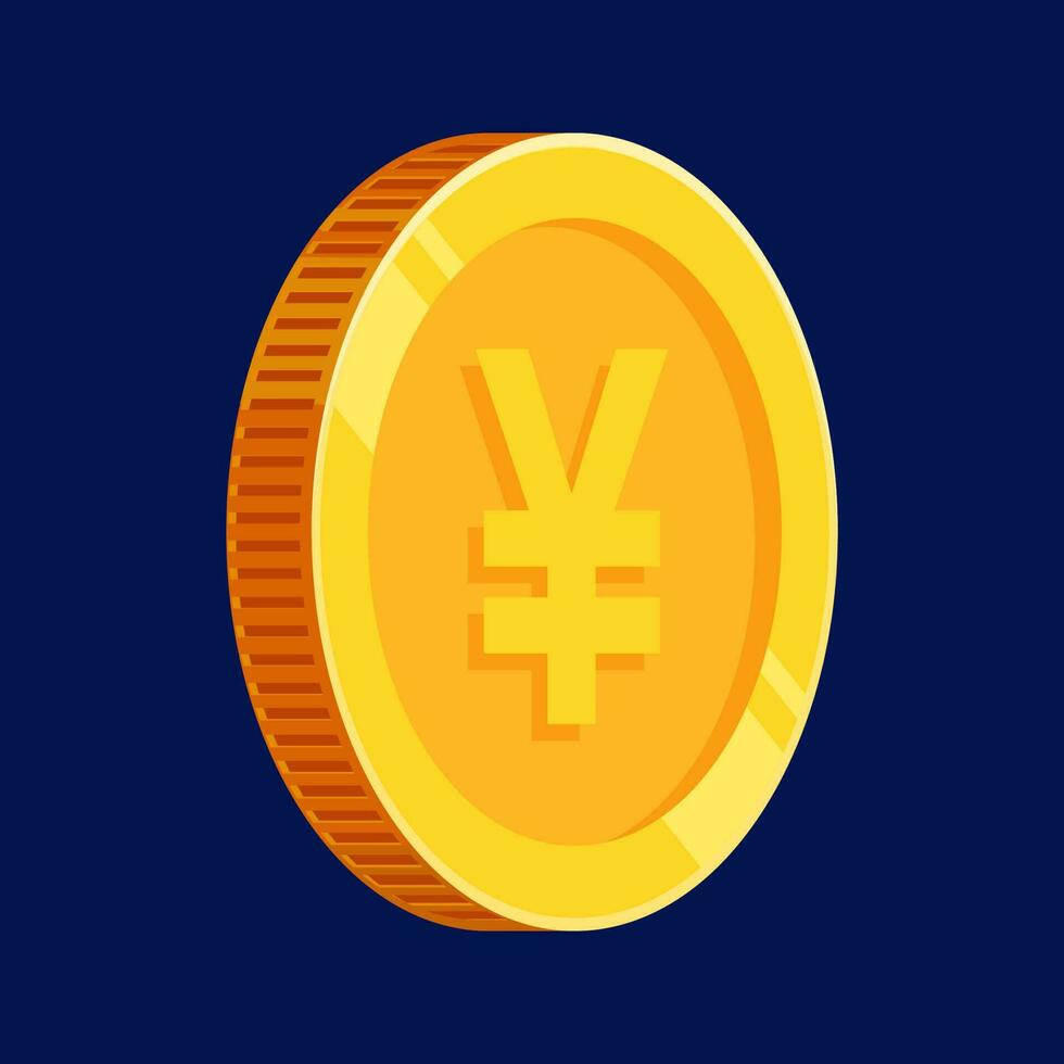 Yen Coin Gold Japan Money Vector