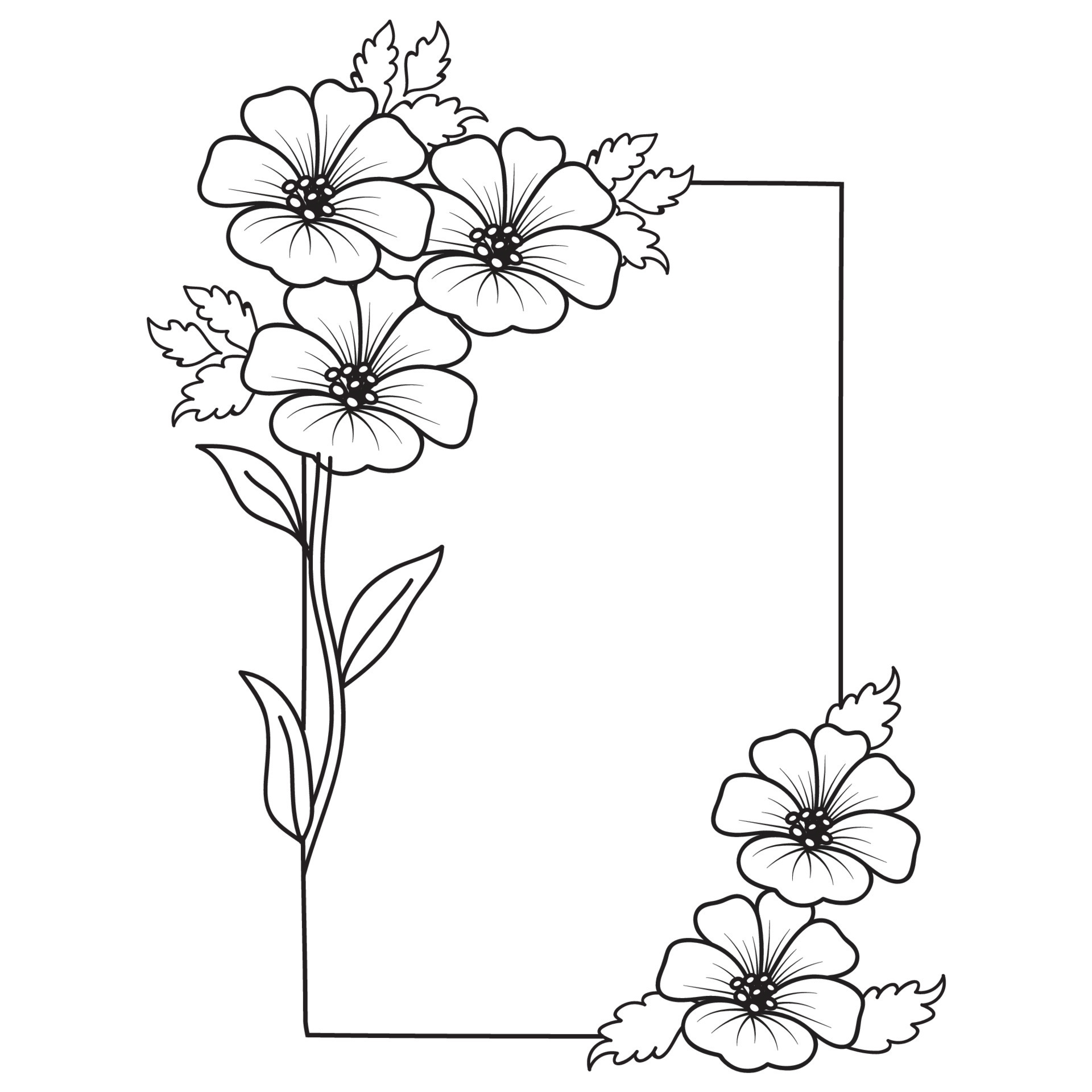 Florecimiento Artístico De La Flor De La Mano De Flores Ilustración Empate  En El Fondo Wite Diseño Lindo De La Flor Ilustraciones svg, vectoriales,  clip art vectorizado libre de derechos. Image 26077696