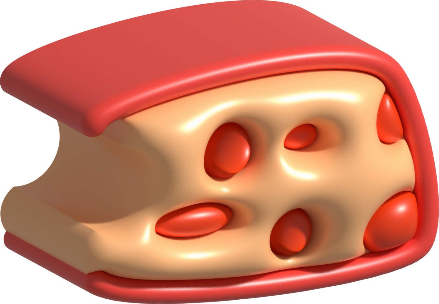 3d rendering Piece of cheese, cheese icon, cheese realistic food png