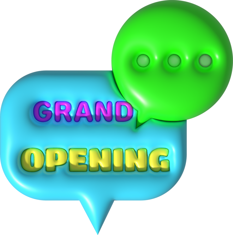 business grand opening hours icon shop illustration 3d