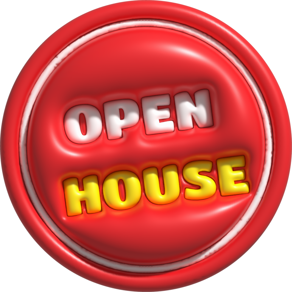 business open house icon e-commerce illustration 3d png