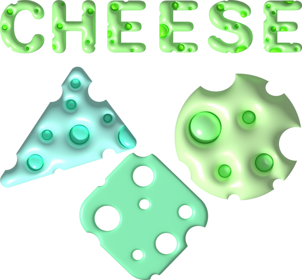 Piece of cheese, cheese icon, cheese realistic food, 3d rendering png