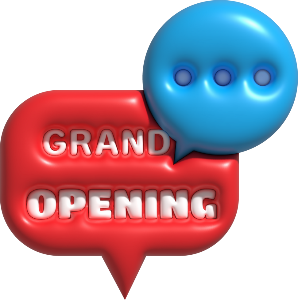 3d business grand opening hours icon shop e-commerce illustration png