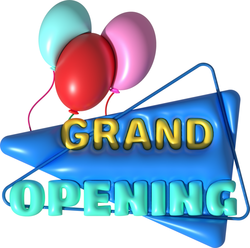 3d business grand opening hours icon illustration 23235367 PNG