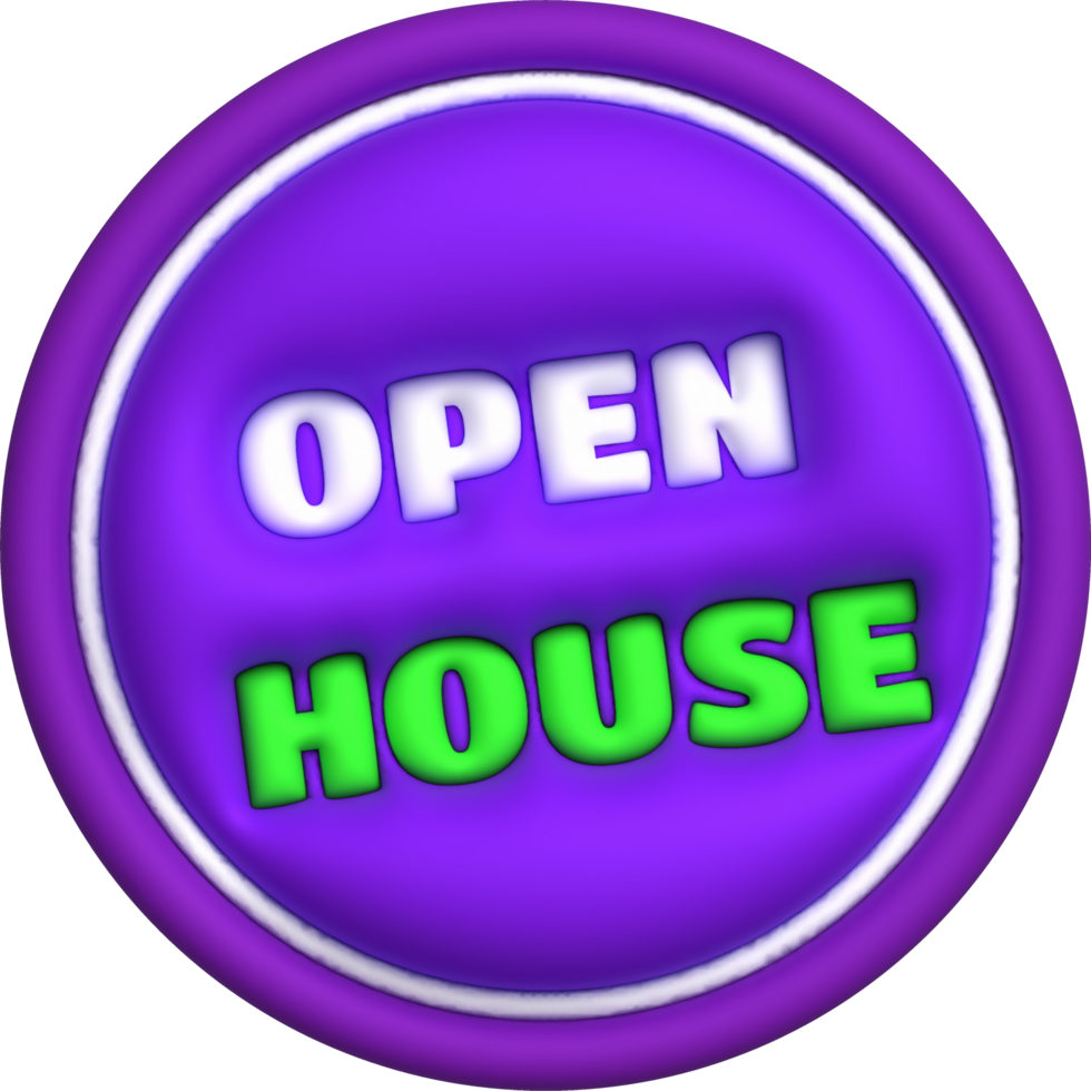 business open house icon e-commerce illustration 3d png