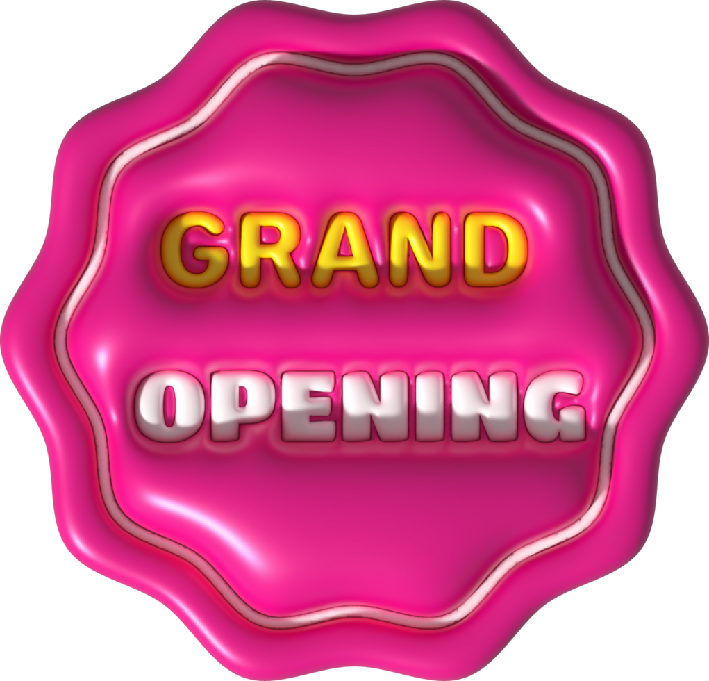 3d business grand opening hours icon shop e-commerce illustration png