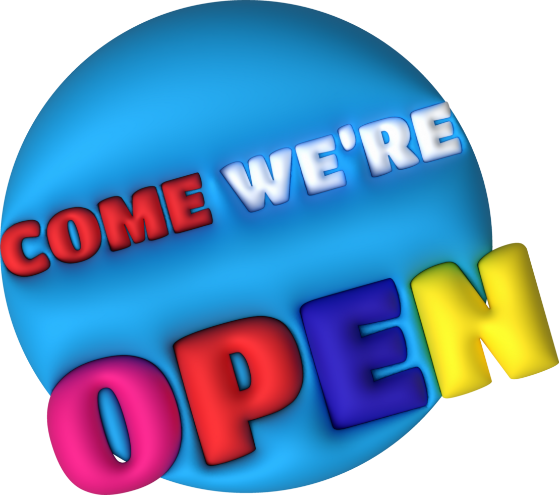 business come we are opening hours icon e-commerce illustration 3d png