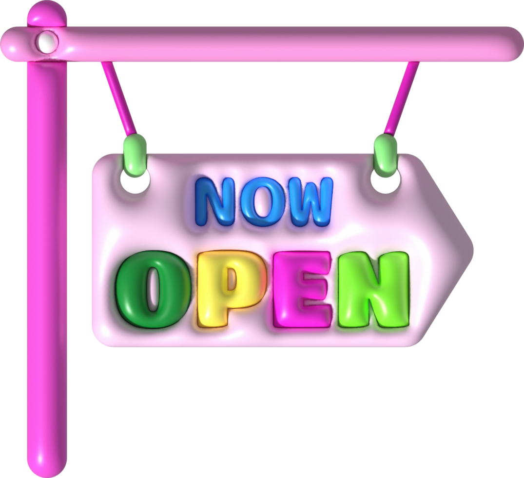 business opening hours icon shop e-commerce illustration 3d png