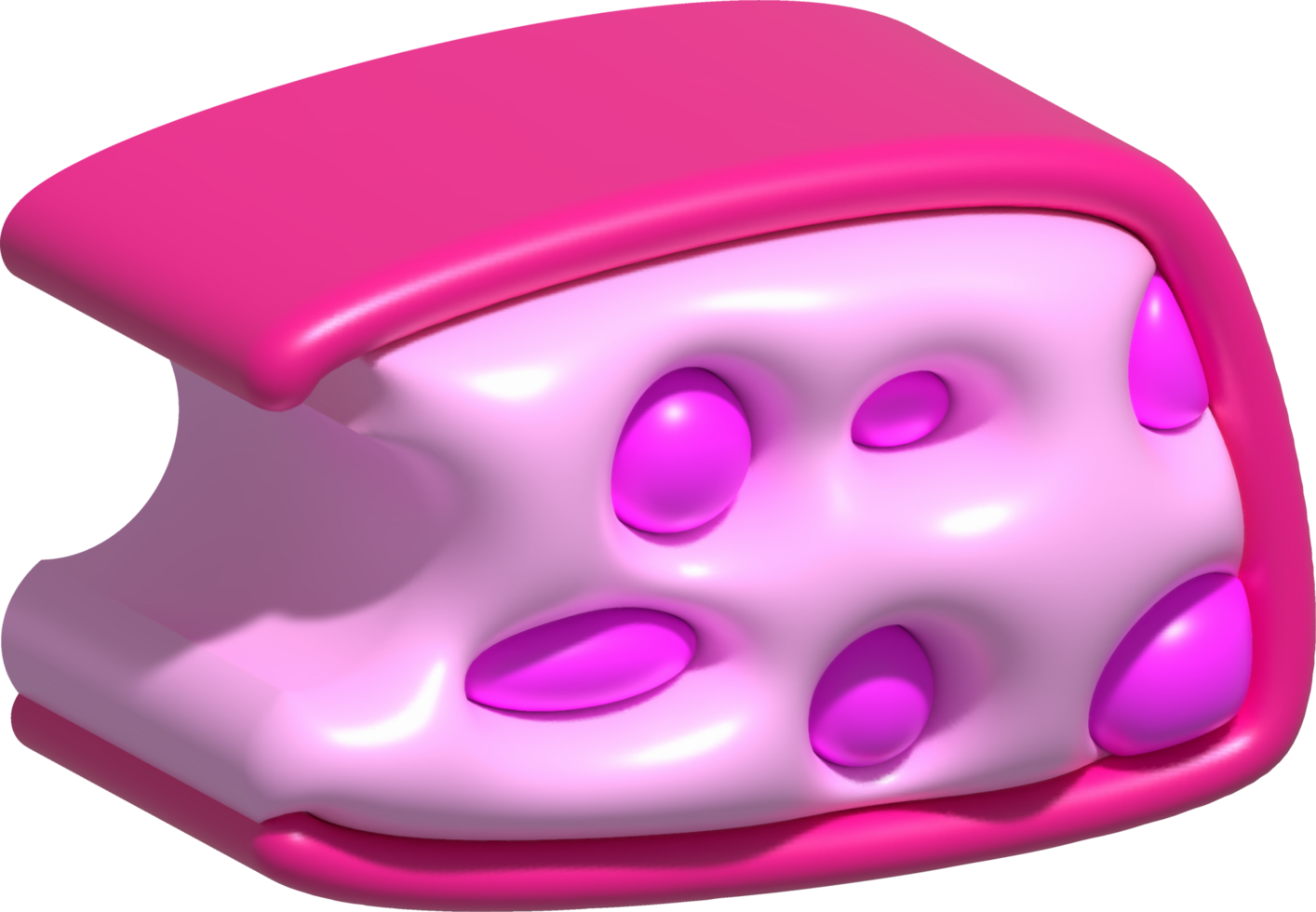 Piece of cheese, cheese icon, cheese realistic food, 3d rendering png