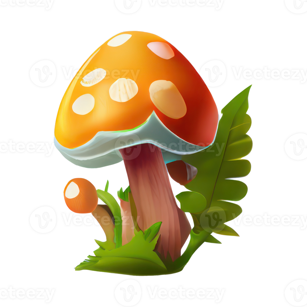 mushroom cartoon style . png