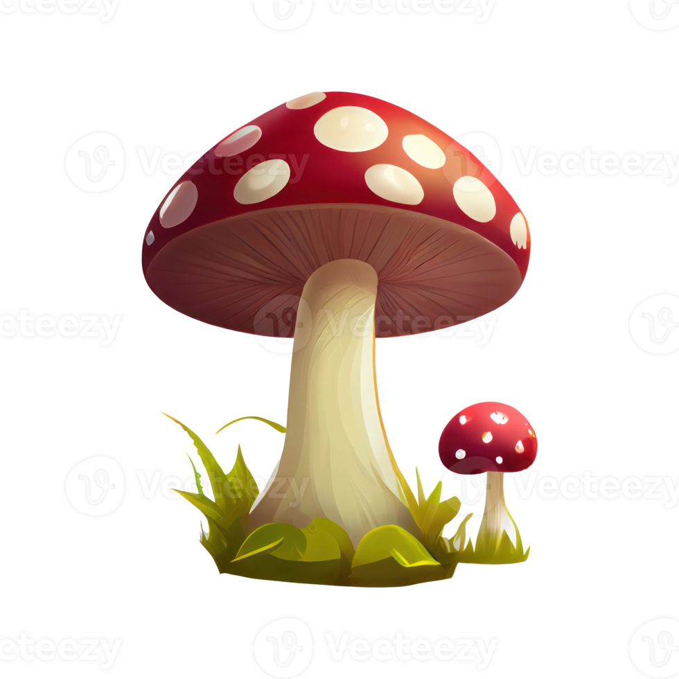 mushroom cartoon style . png