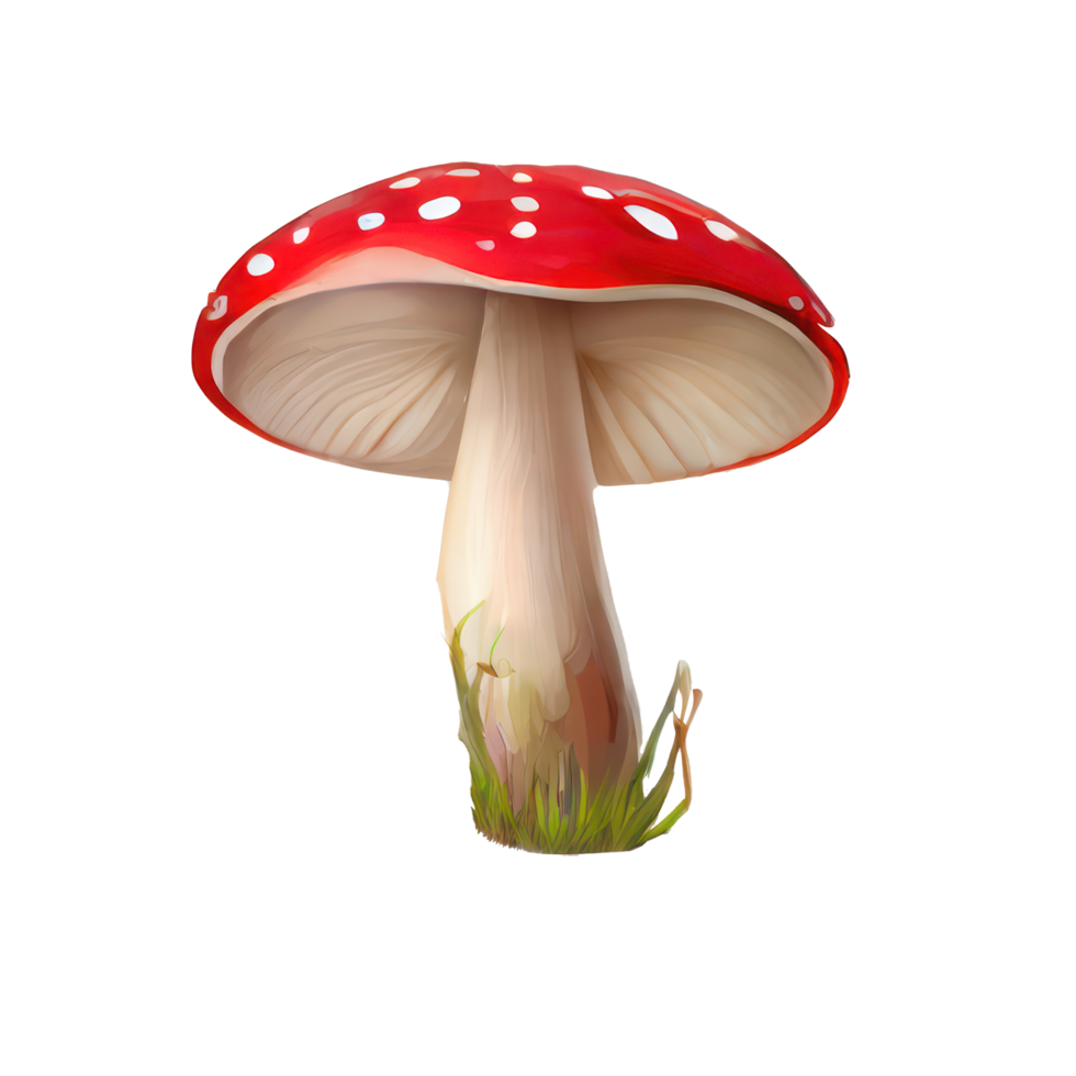 champignon dessin animé style . ai généré png