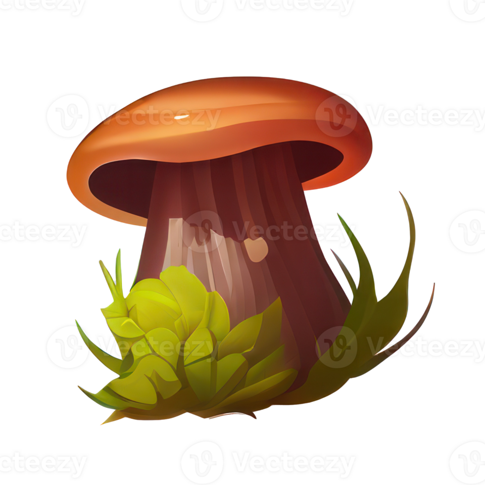 mushroom cartoon style . png