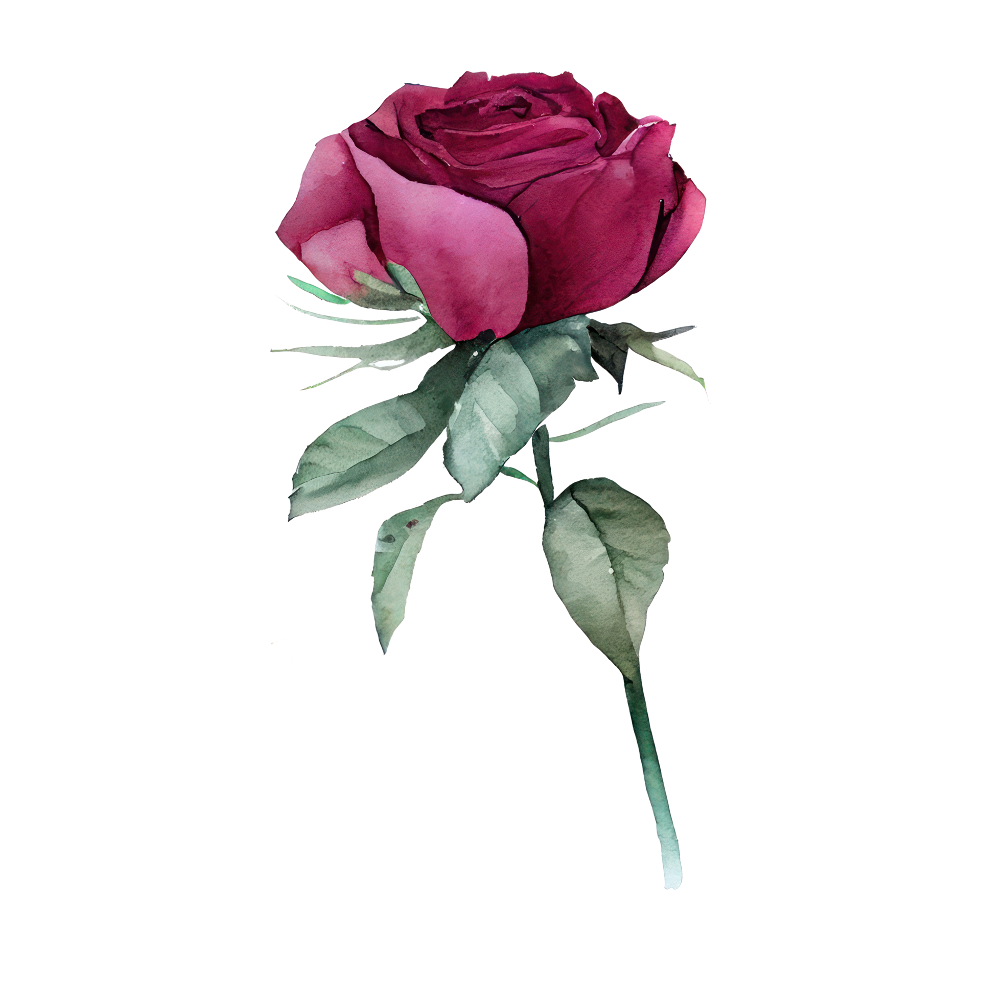 Free Roses watercolor . AI generated 23235544 PNG with Transparent ...