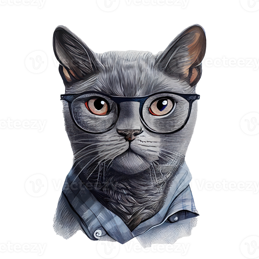 Russian Blue cat . png