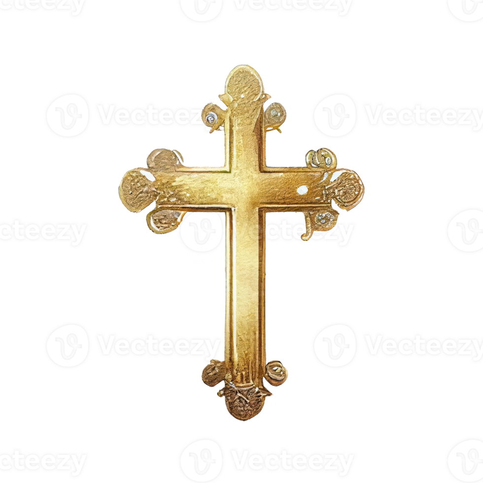 jesus crucifix watercolor flowers . png