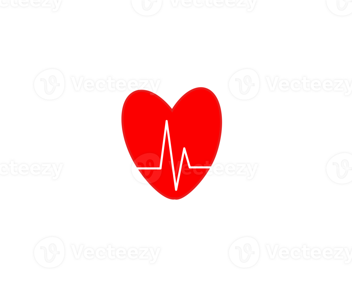 heart beat icon isolated element ekg png