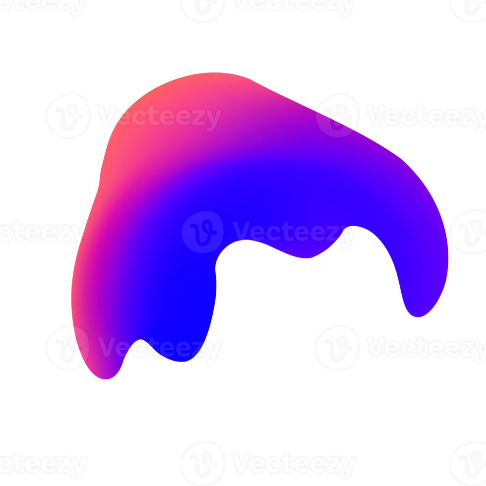 Trendy element Fluid Modern Gradient element design, transparent shape element. Pro PNG Pro PNG