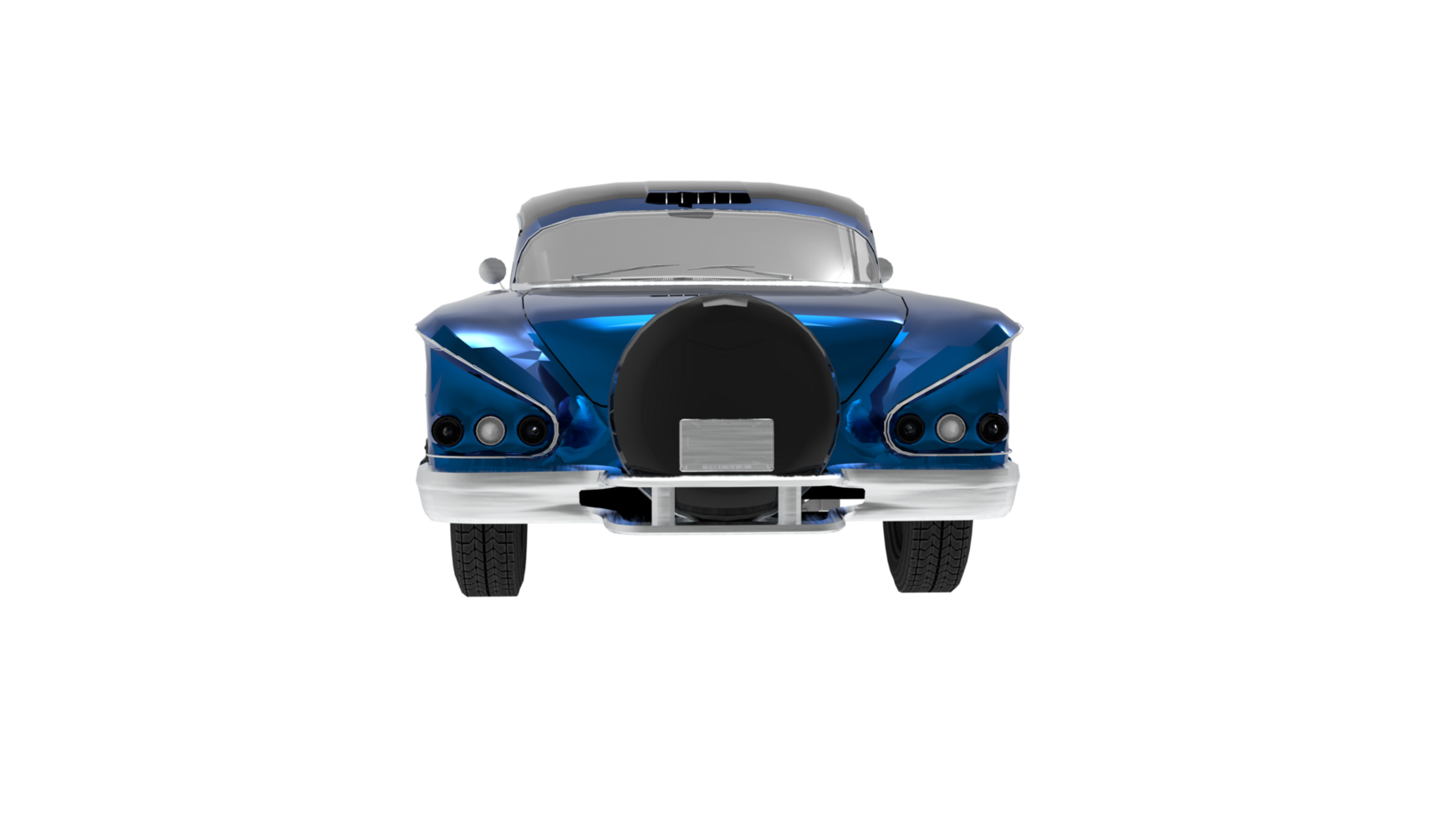 Blue classic vintage car png