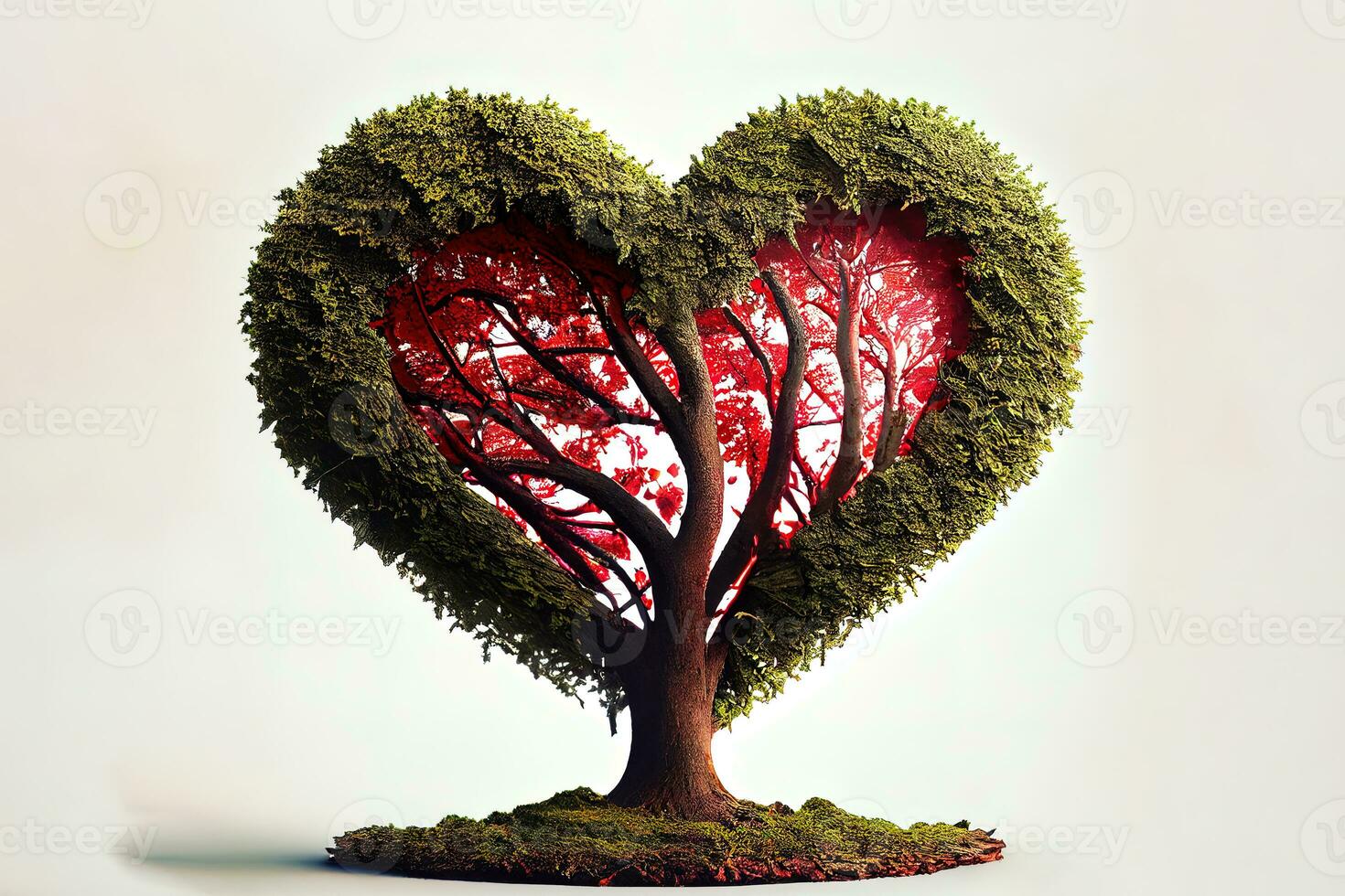 Wonderful Heart symbol on the tree photo