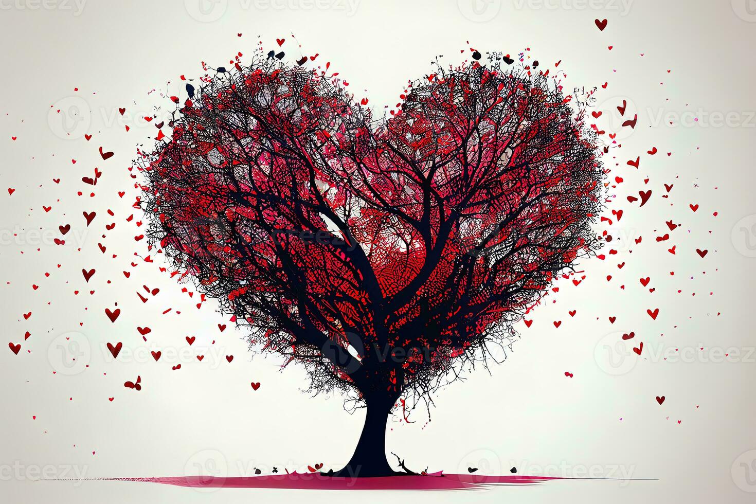 maravilloso amor árbol con volador foto