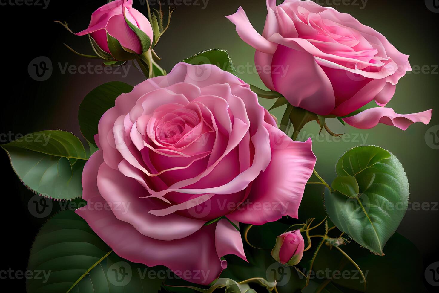 Background image of pink roses. photo