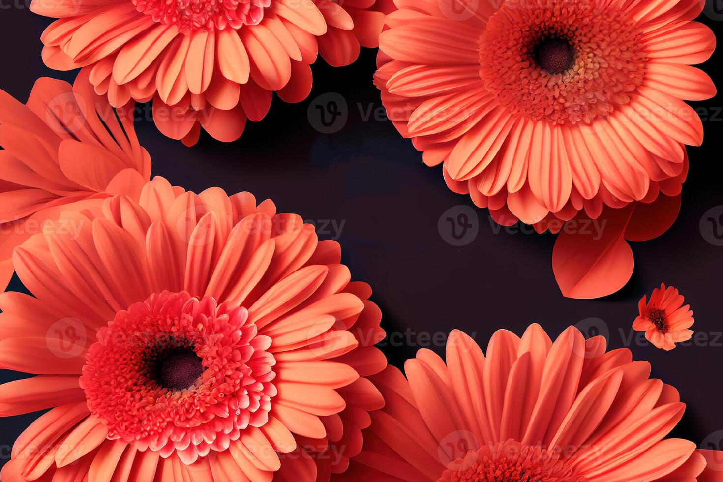 Living Coral Lush Lava Background. photo