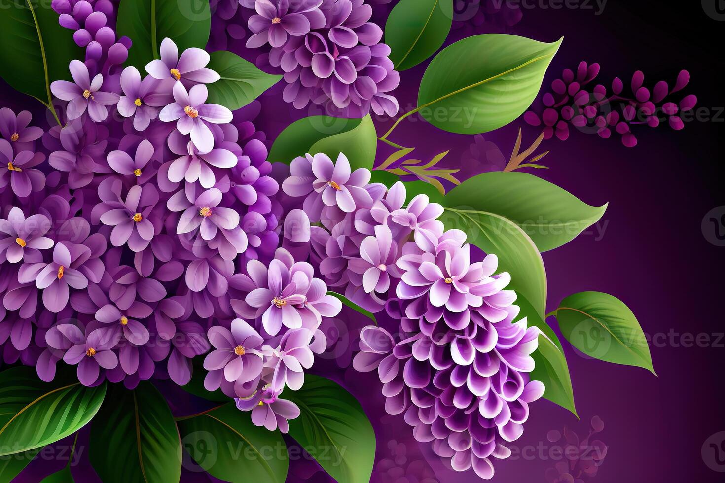 Lavender flowers isolated on white background. photo