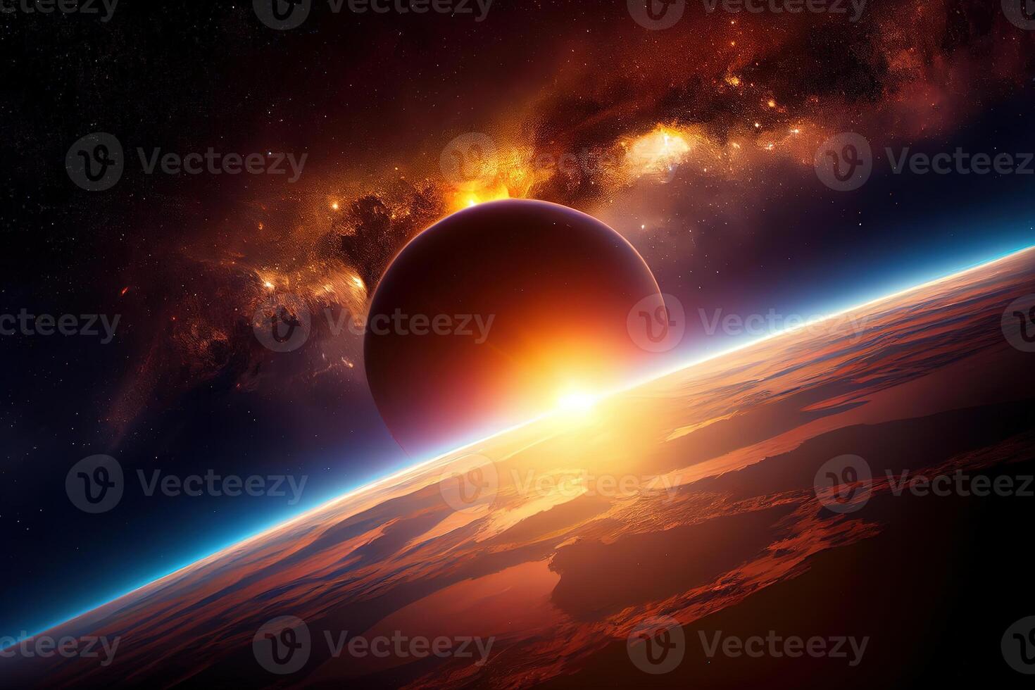 Galaxy stars in the universe outside Earth abstract graphic design wallpaper  card. 3d 7210332 Stock Photo at Vecteezy