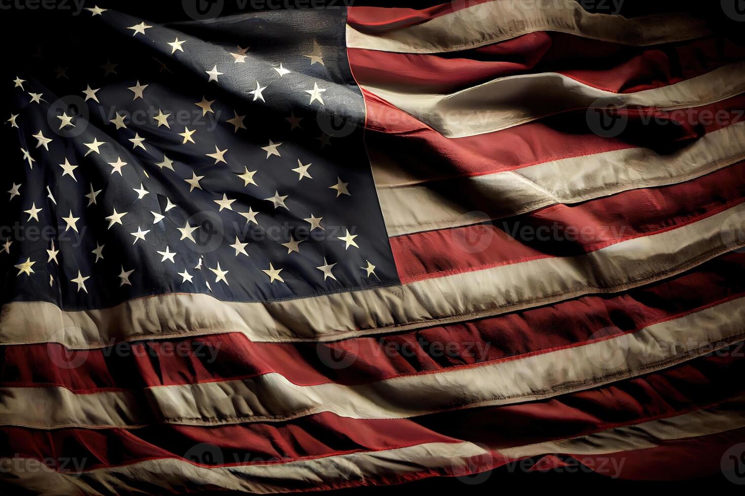 US American flag. For USA Memorial day, Veteran's day, Labor day. photo