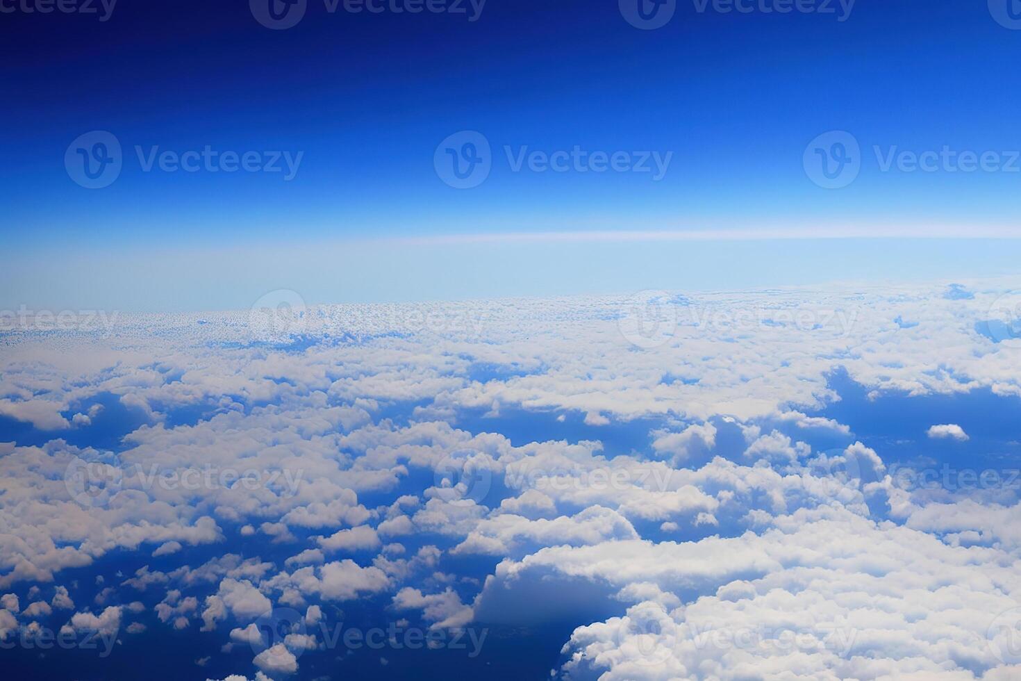 Aerial view of white cloud and blue sky. photo