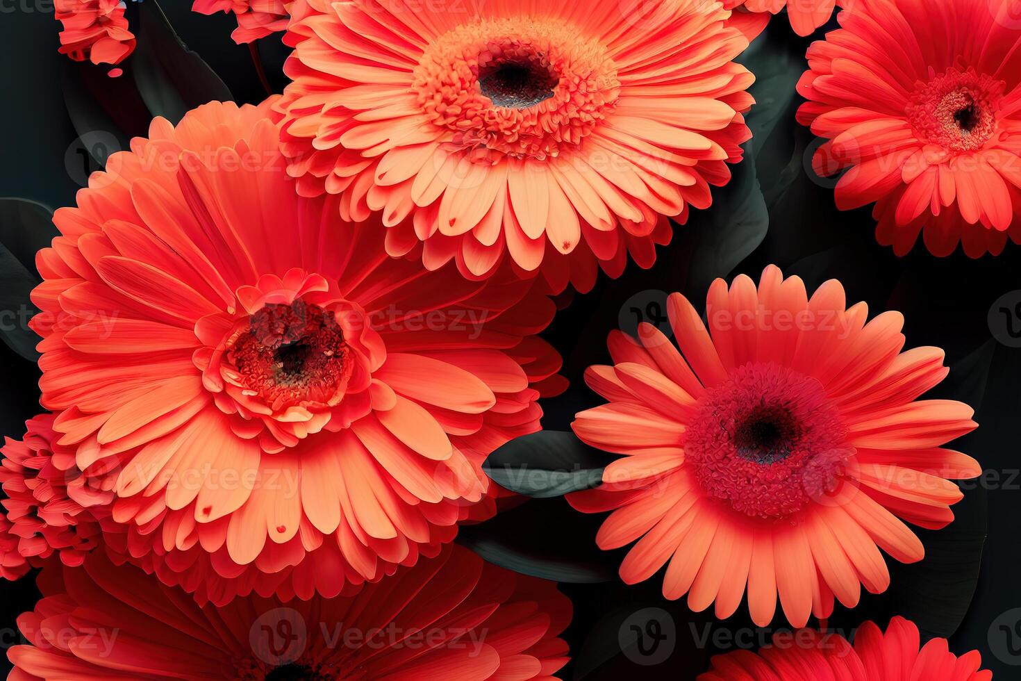 Happy Mother's Day, Women's Day, Valentine's Day or Birthday Living Coral Lush Lava Background. photo