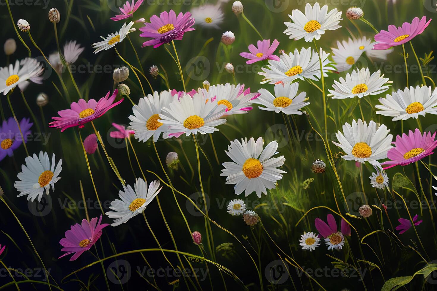a lot of colorful bloom floral. photo