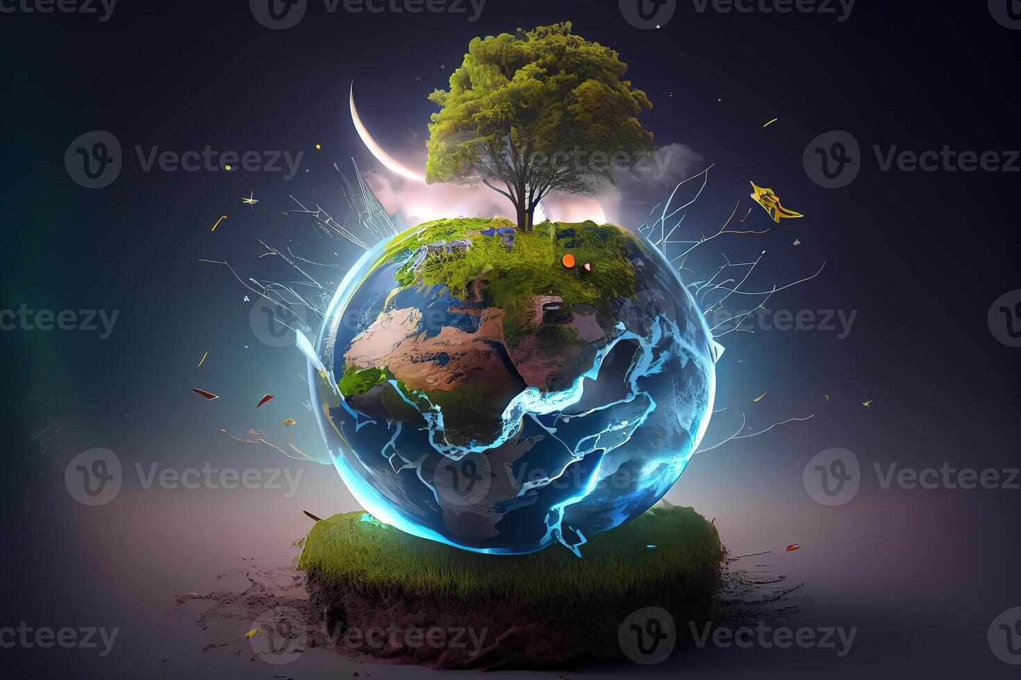 eco and circular economy. Renewable energy for ecology and environment. photo