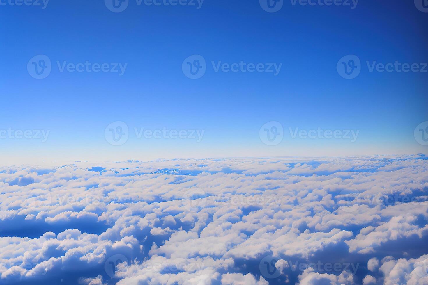 Aerial view of white cloud and blue sky. photo